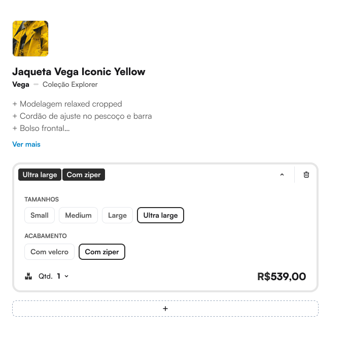 Variante de produto Vega